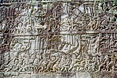 Angkor Thom - Bayon temple, bas-reliefs of the third enclosure, east wall 